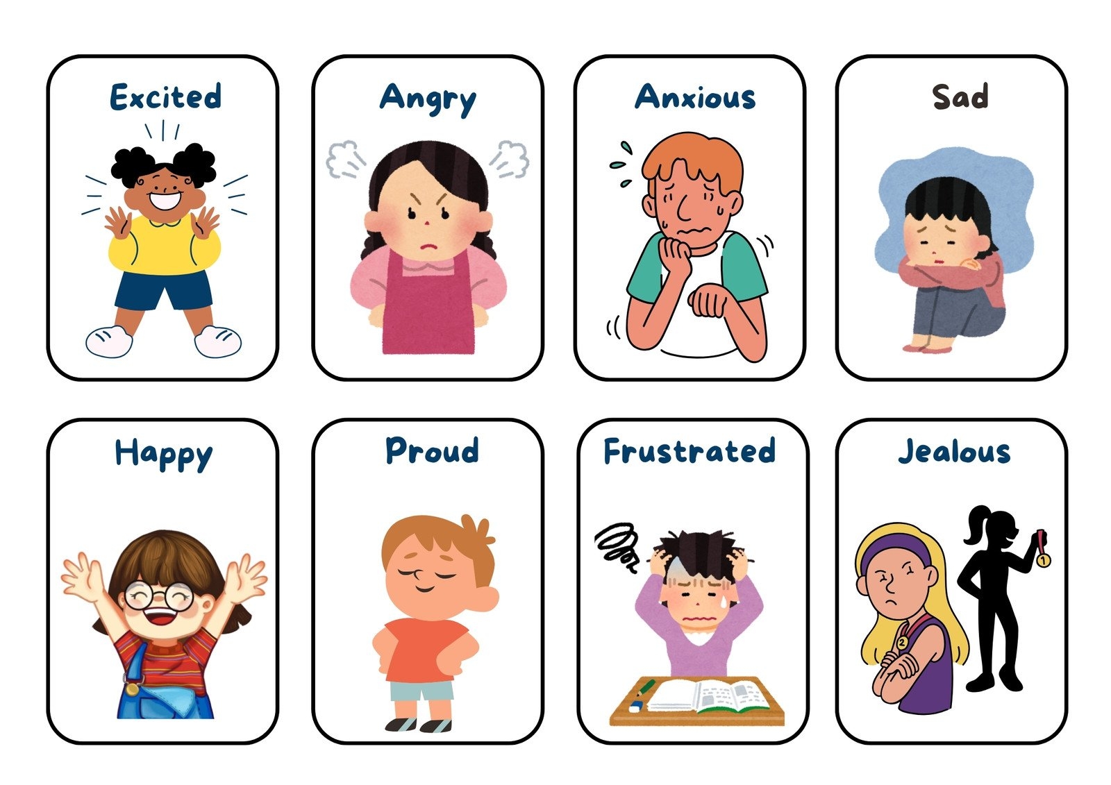 Free Printable Custom Emotions Flashcard Templates Canva Free Printable Custom Emotions Flashcard Templates Canva