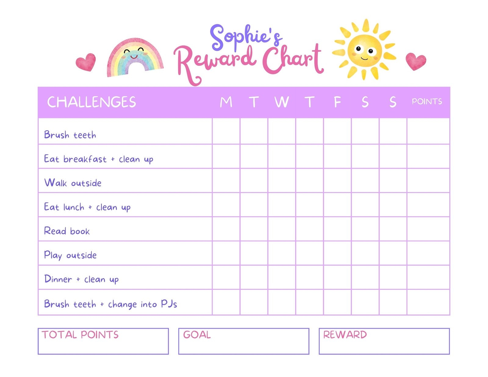 Free Printable Customizable Reward Chart Poster Templates Canva Free Printable Customizable Reward Chart Poster Templates Canva
