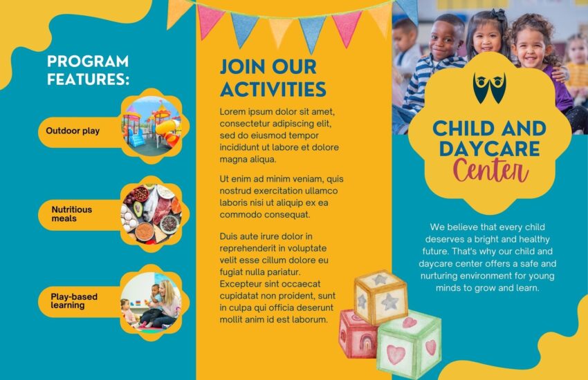 Free Printable Daycare Brochure Templates To Edit Canva