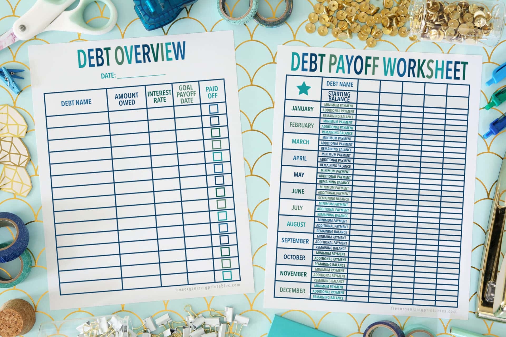 Debt Collection Acctounts Printable Worksheets