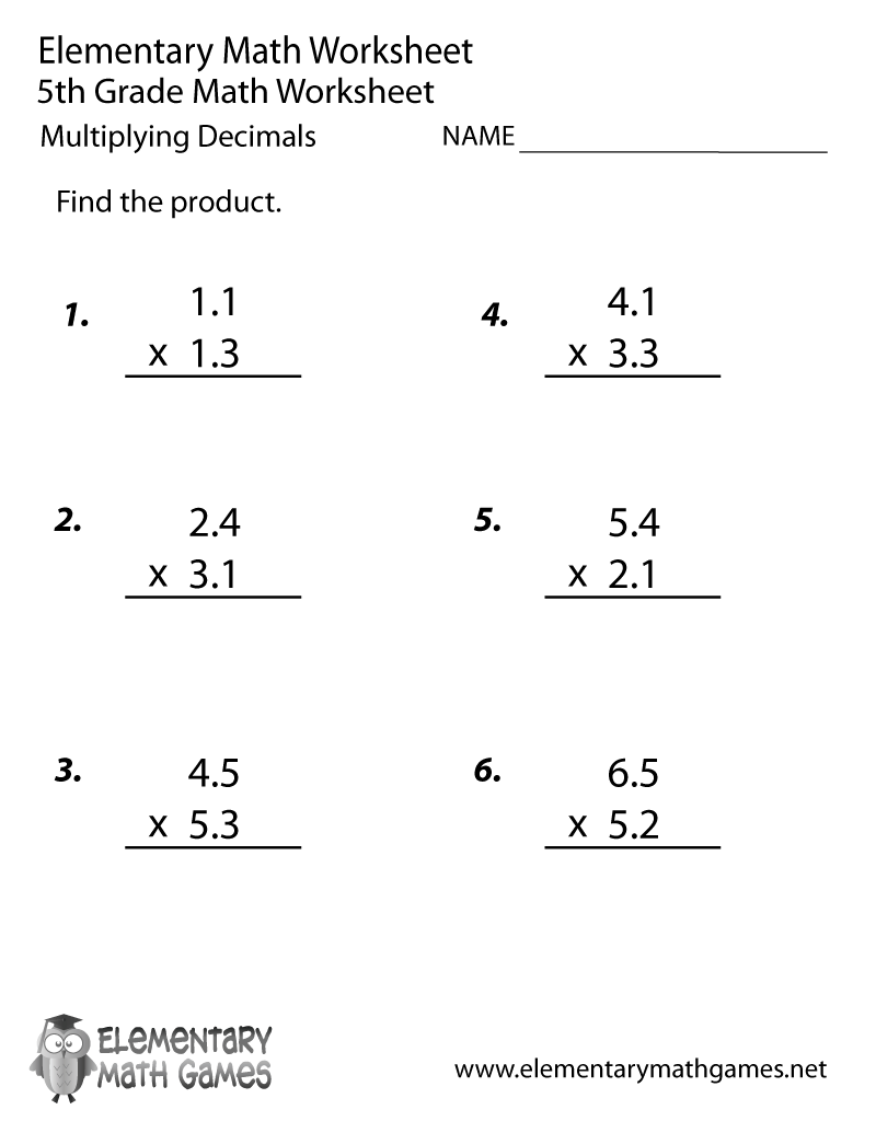 Free Printable Decimals Multiplication Worksheet For Fifth Grade Worksheets Library Free Printable Decimals Multiplication Worksheet For Fifth Grade Worksheets Library
