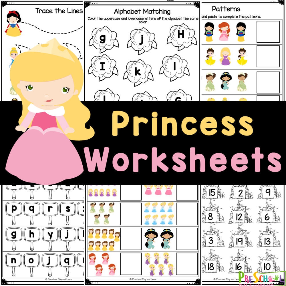 Free Printable Princess Worksheets For Preschool
