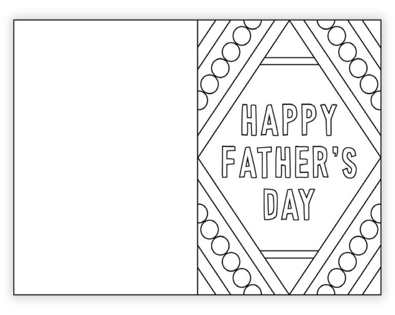 Free Printable Father s Day Card To Color The Craft at Home Family