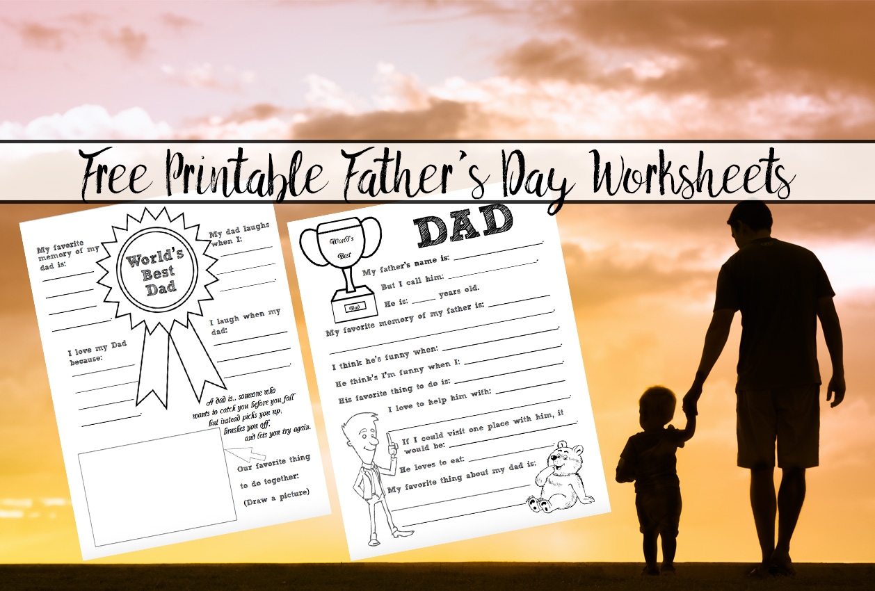 Free Printable Father s Day Worksheets 2 Designs