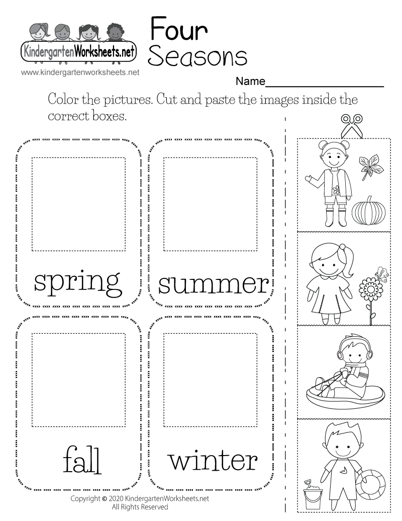 Free Printable Four Seasons Worksheet Free Printable Four Seasons Worksheet