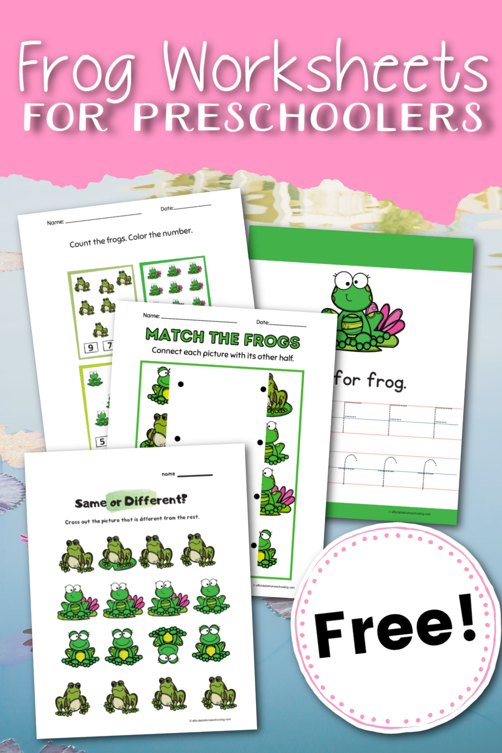 Free Printable Frog Worksheets For Preschoolers