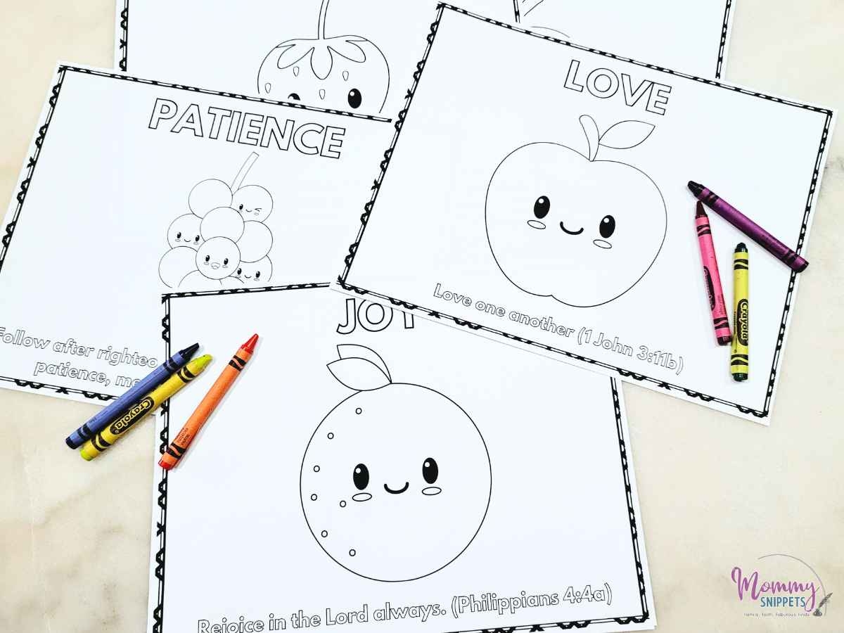 Printable Fruit Of The Spirit Worksheets