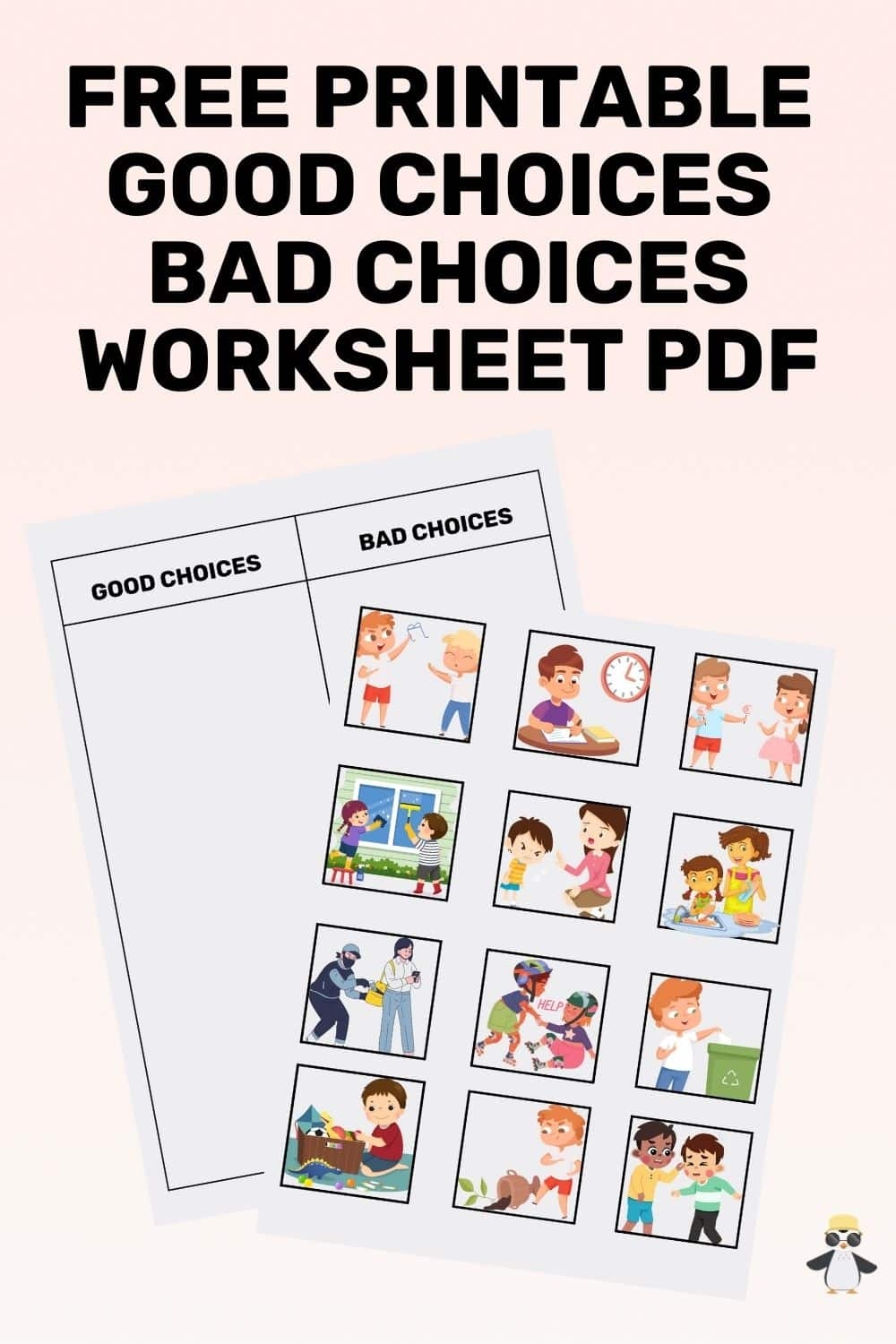 Free Printable Good Choices Bad Choices Worksheets PDF Goally Free Printable Good Choices Bad Choices Worksheets PDF Goally