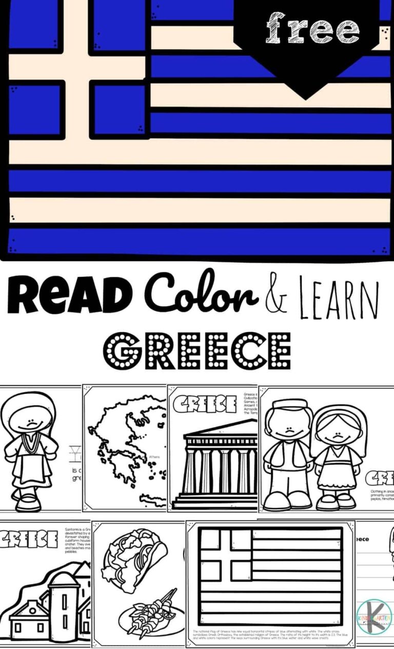 FREE Printable Greece Coloring Pages To Read Color U0026 Learn