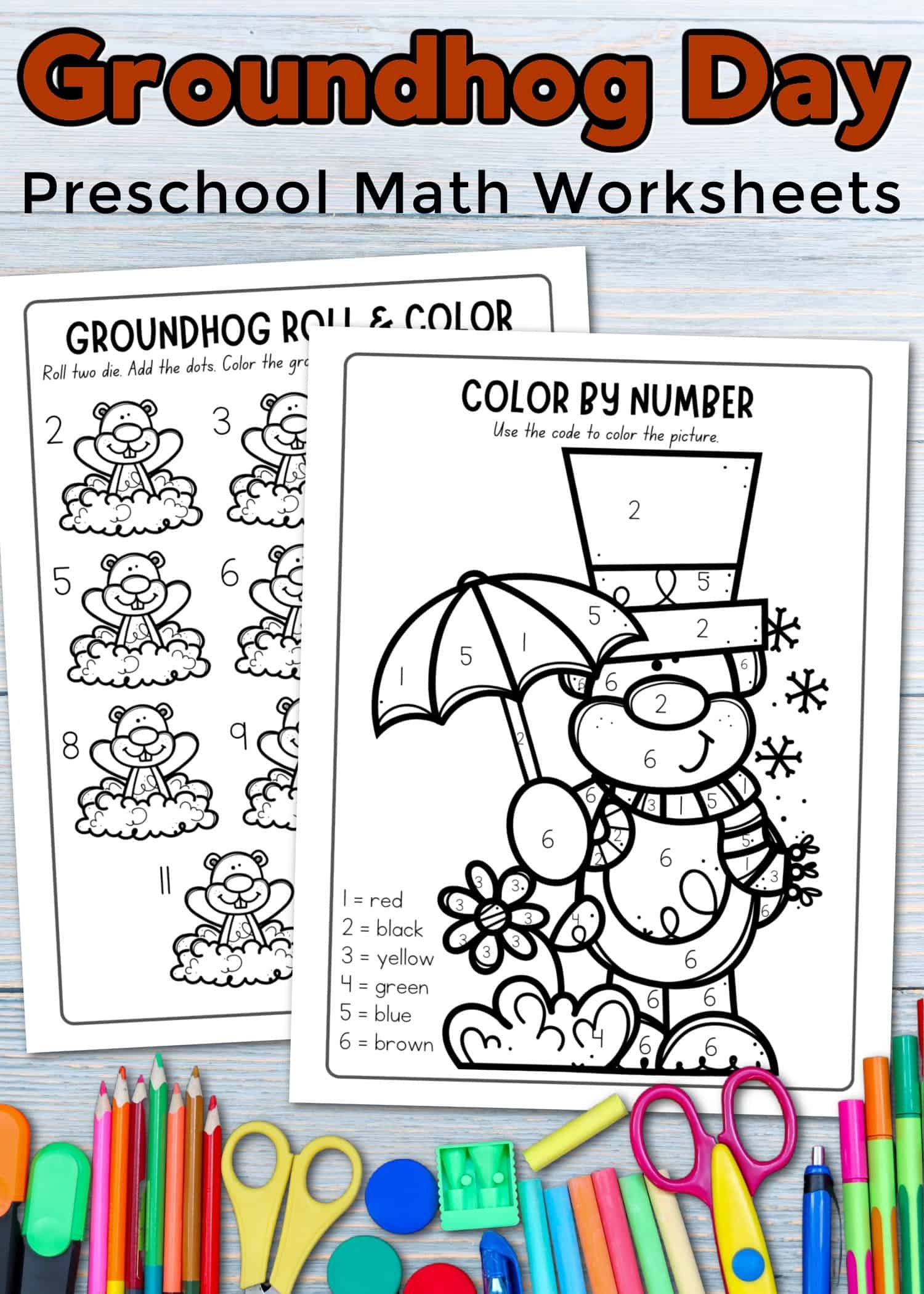 Free Printable Groundhog Day Math Worksheets
