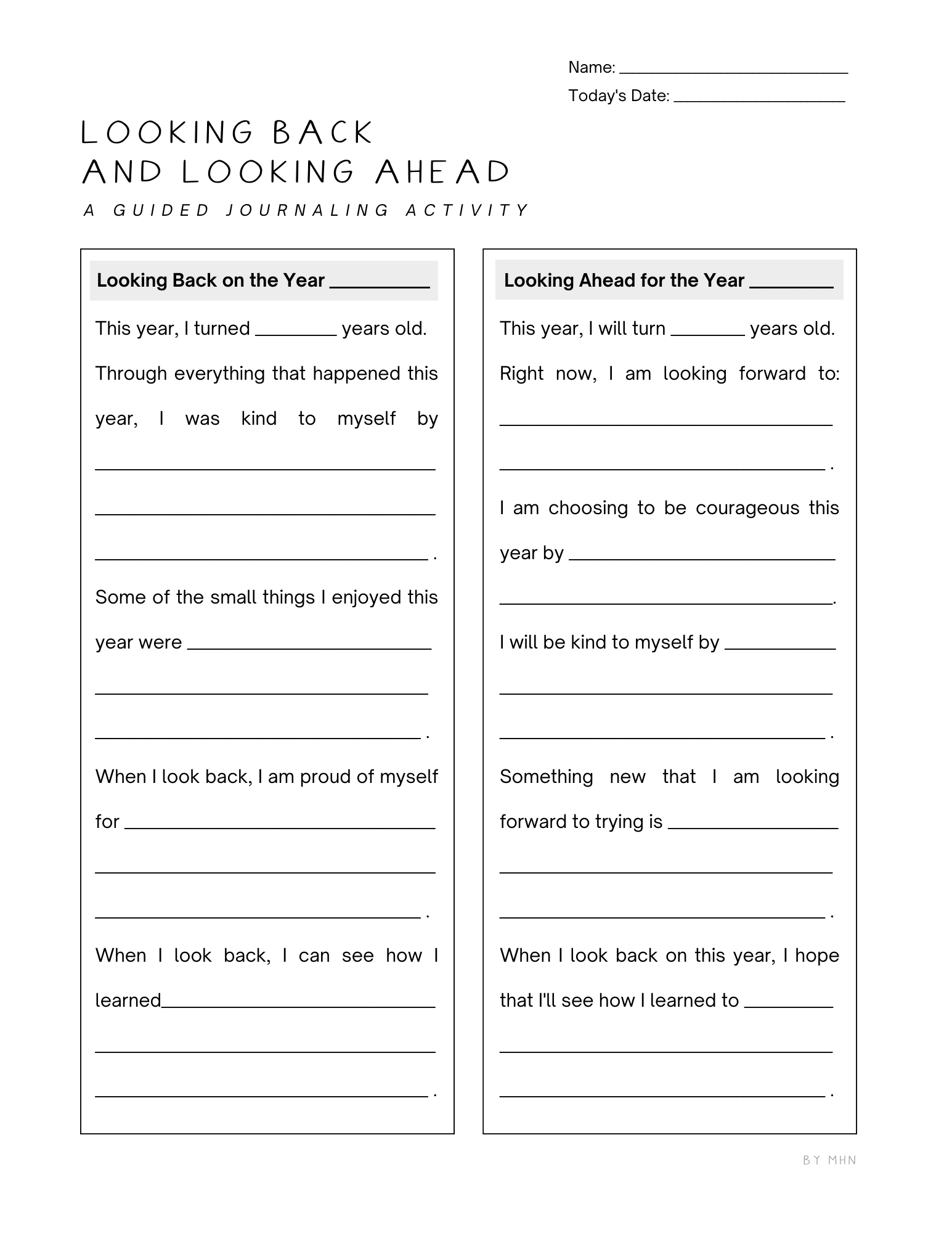 Free Printable Guided Journal Activities And Coloring Sheets Free Printable Guided Journal Activities And Coloring Sheets