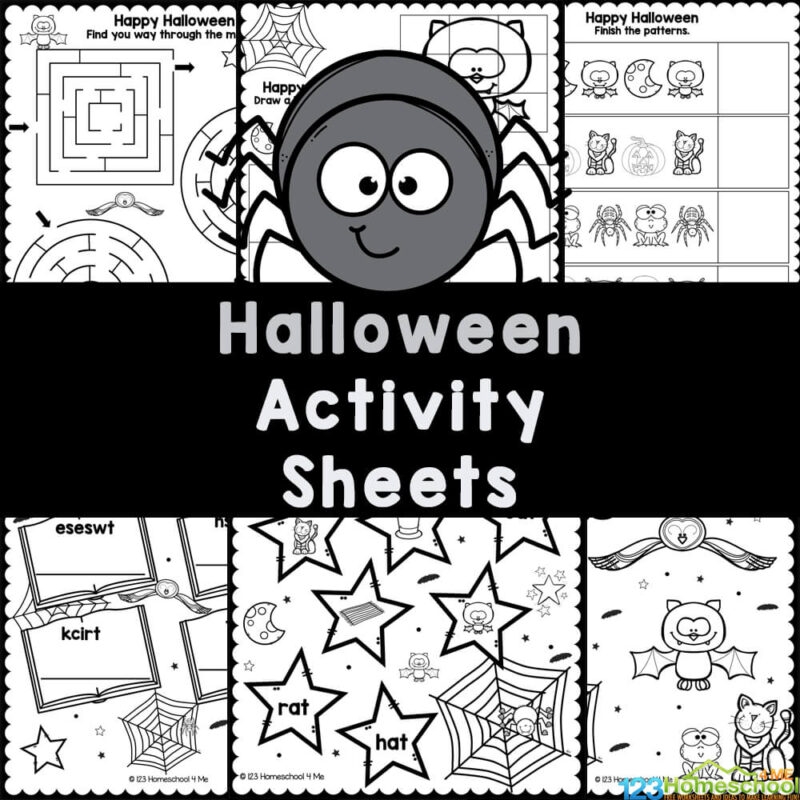 FREE Printable Halloween Activity Worksheets For Kids
