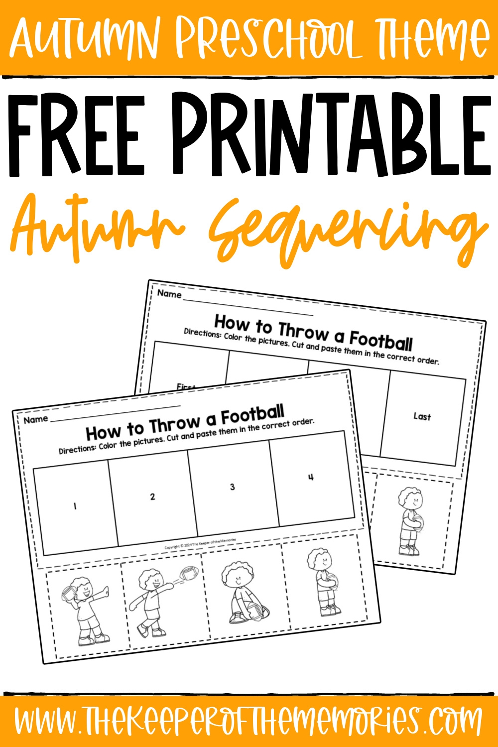 Free Printable How To Throw A Football Fall Sequencing Worksheets Free Printable How To Throw A Football Fall Sequencing Worksheets