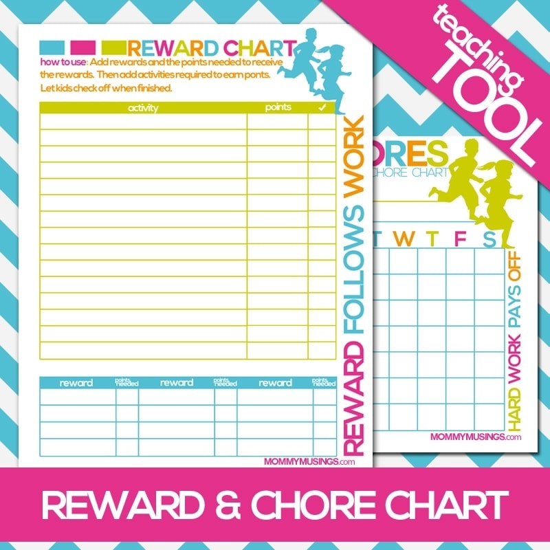 FREE Printable Kids Chore U0026 Rewards Chart