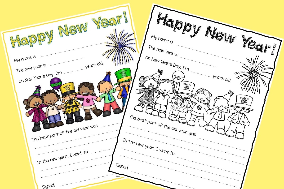 FREE Printable Kids New Years Survey U0026 Other New Years Activities For Kids Fun Happy Home