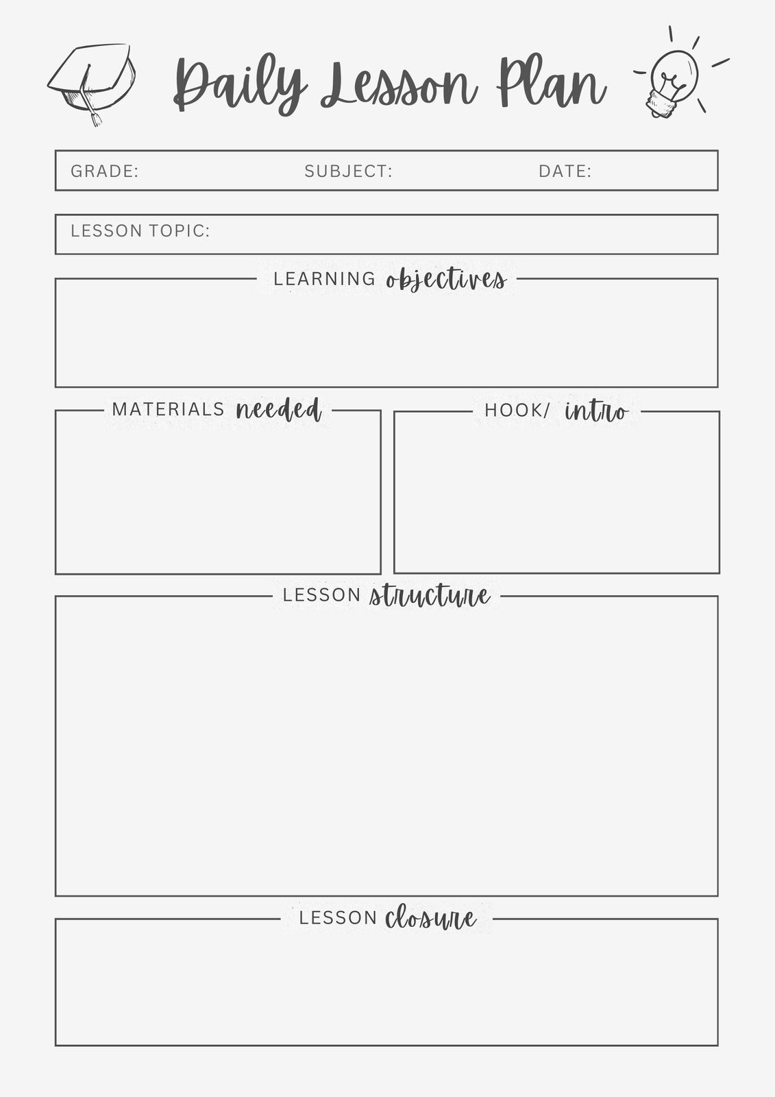 Free Printable Kindergarten Lesson Plan Templates Canva Free Printable Kindergarten Lesson Plan Templates Canva