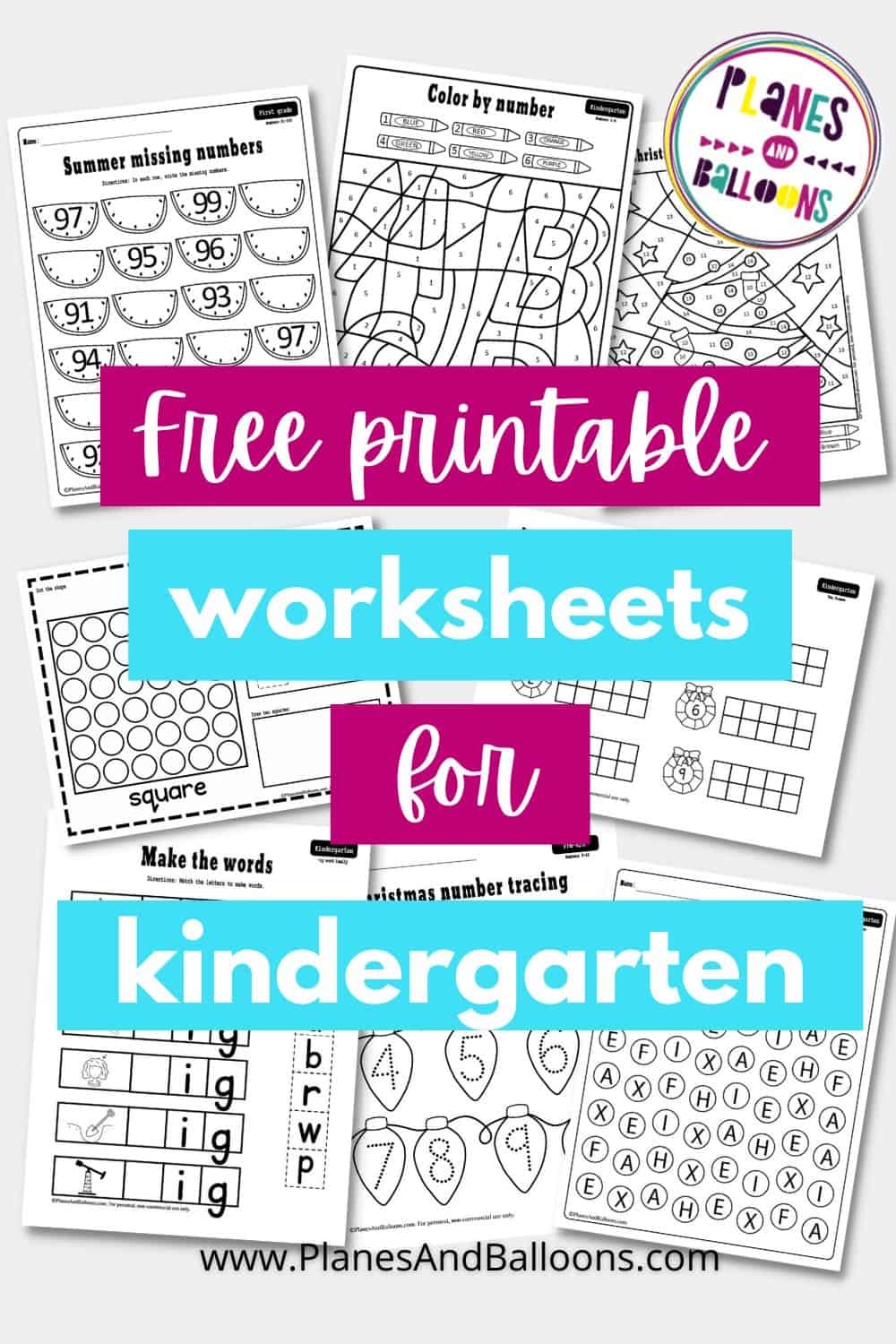 Free Printable Kindergarten Worksheets PDF Planes U0026 Balloons Worksheets Library Free Printable Kindergarten Worksheets PDF Planes U0026 Balloons Worksheets Library