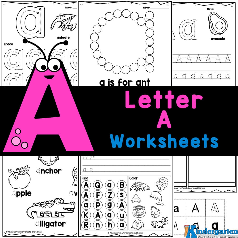 Free Printable Interactives Letter A Worksheets