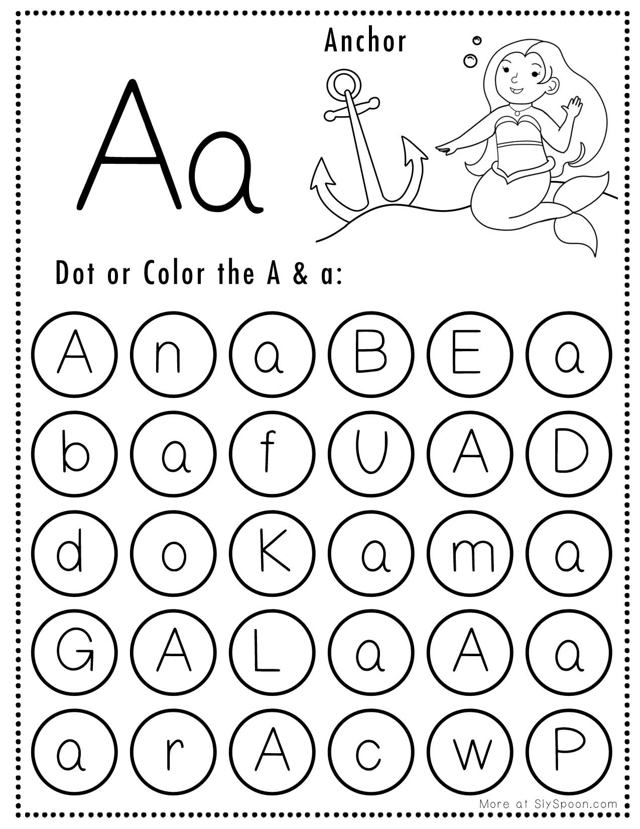 Free Printable Letter A Worksheets Sly Spoon Free Printable Letter A Worksheets Sly Spoon