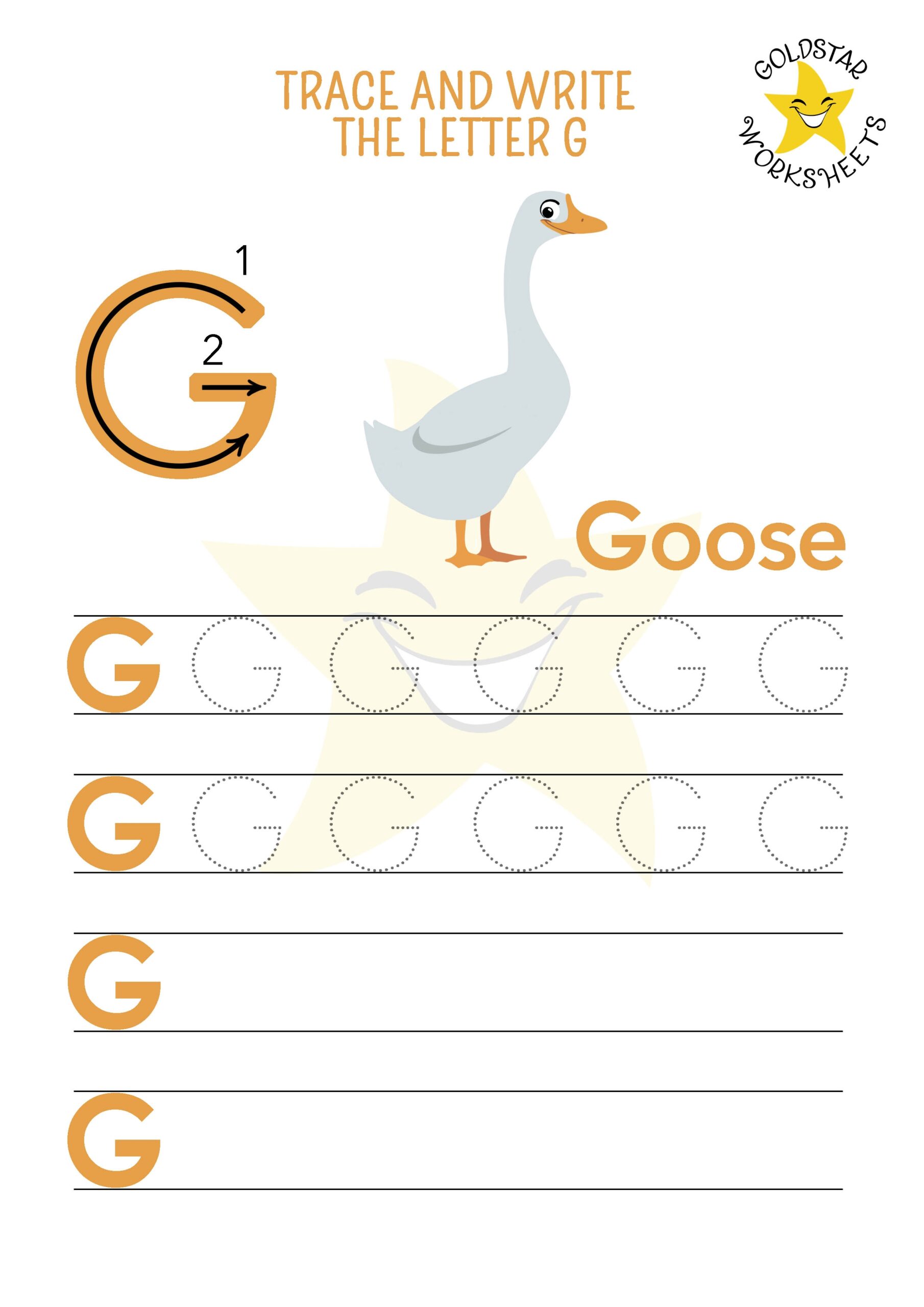 Free Printable Letter G Tracing Worksheets Goat Giraffe U0026 Goose Fun Free Printable Letter G Tracing Worksheets Goat Giraffe U0026 Goose Fun