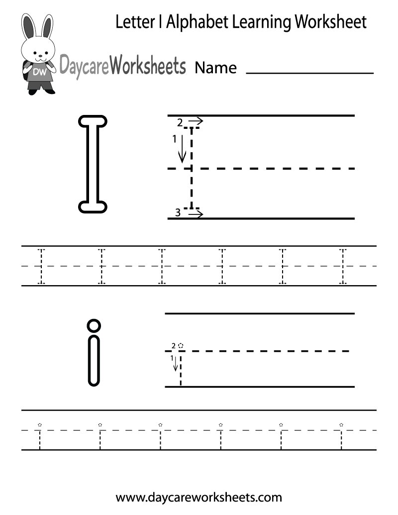 Free Printable Letter I Alphabet Learning Worksheet For Preschool Worksheets Library