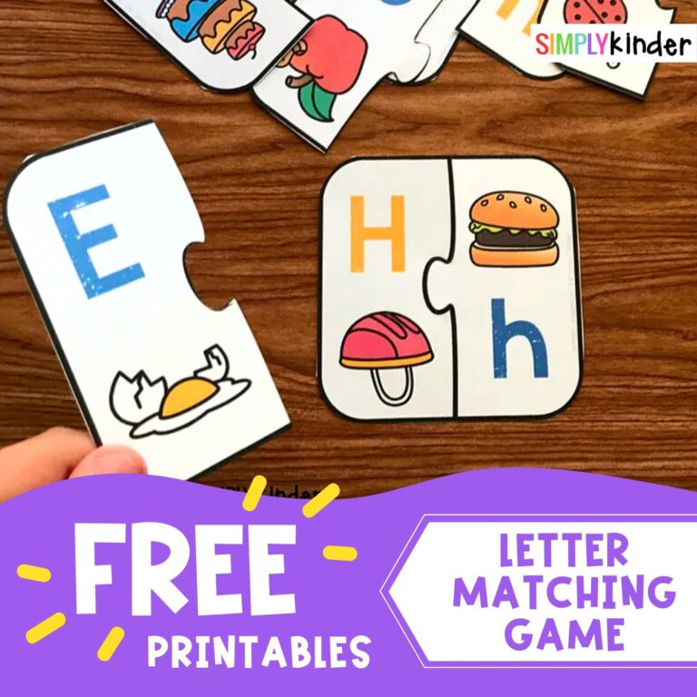 Free Printable Letter Matching Game Simply Kinder