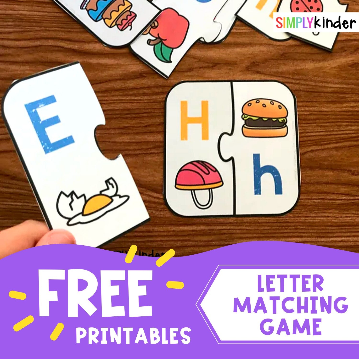 Free Printable Letter Matching Game Simply Kinder Free Printable Letter Matching Game Simply Kinder