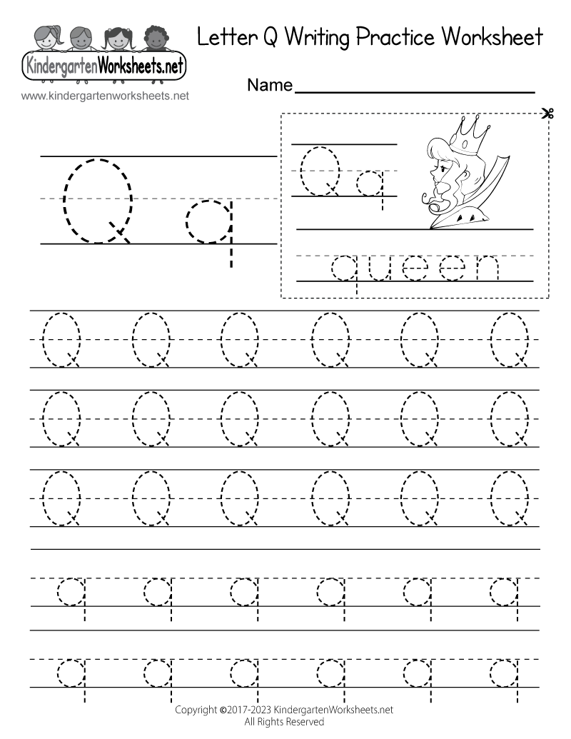 Printable Worksheet Letter Q