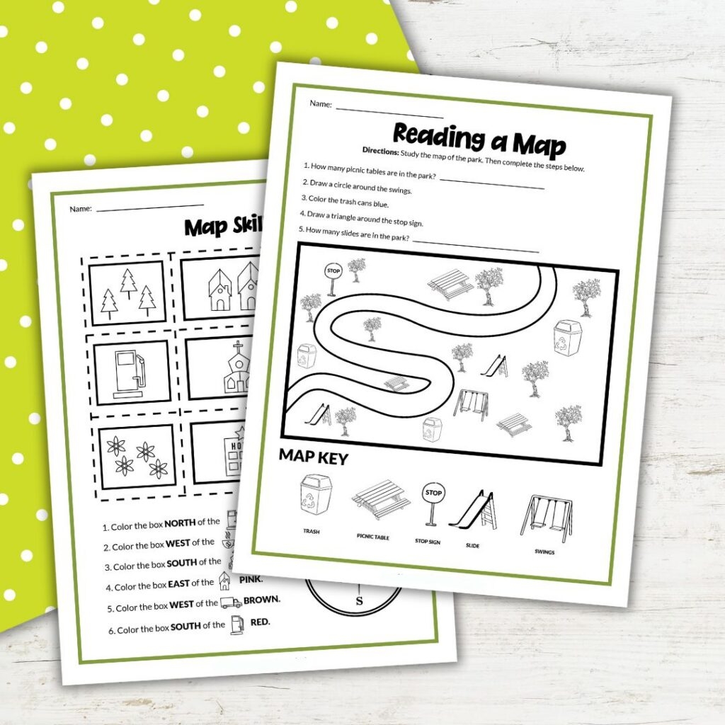 Free Printable Elementary Map Skills Worksheets