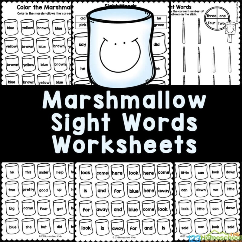 FREE Printable Marshmallow Sight Words Activities FREE Printable Marshmallow Sight Words Activities