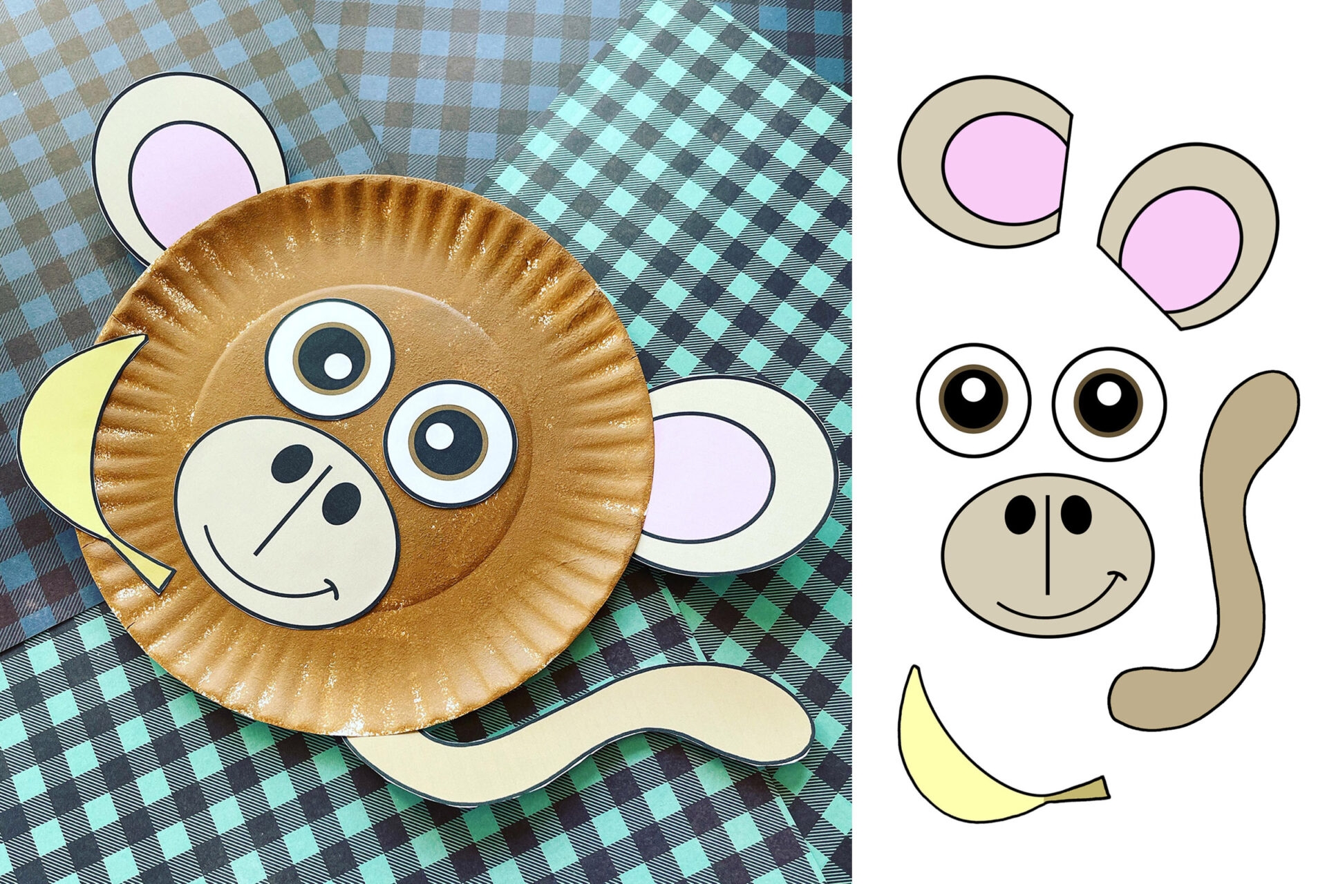 Free Printable Monkey Craft For Preschool The Hollydog Blog Free Printable Monkey Craft For Preschool The Hollydog Blog