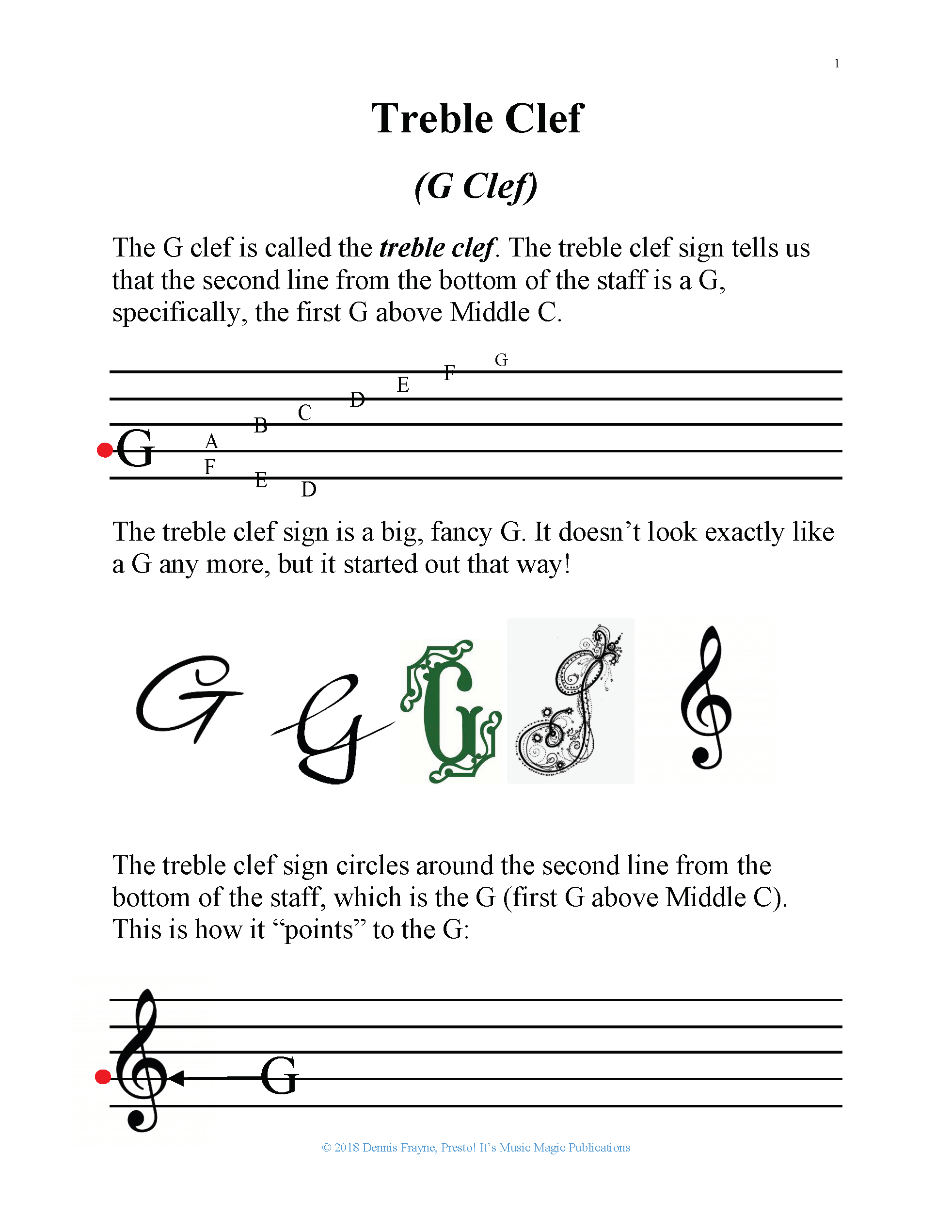 Free Printable Beginning Piano Worksheets