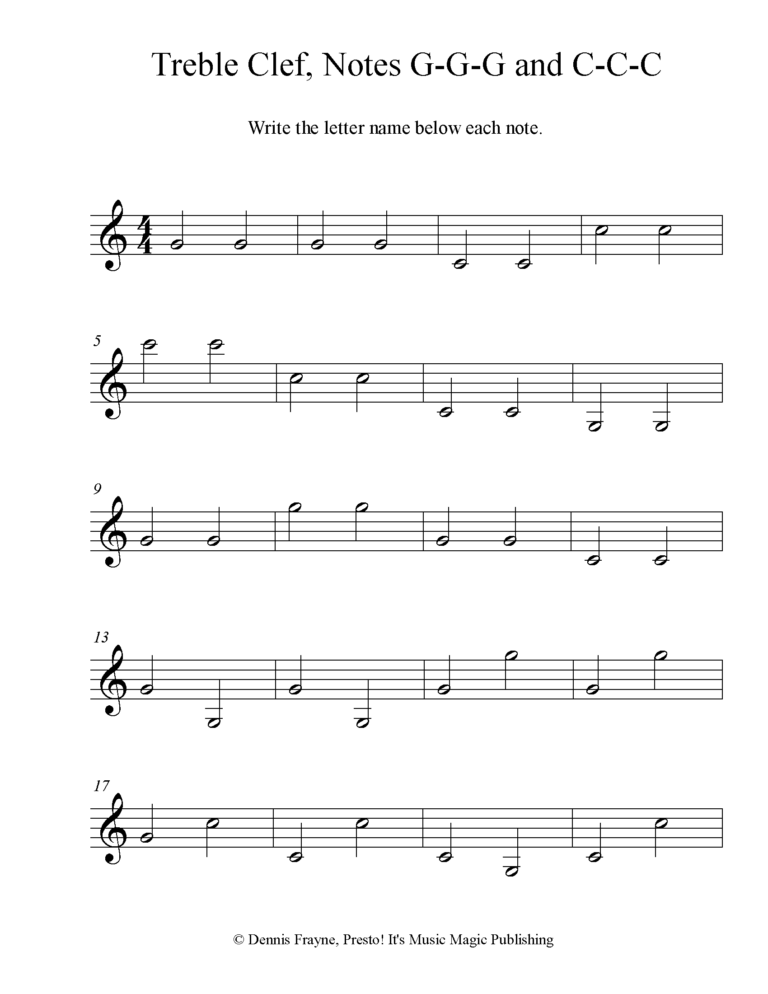FREE Printable Music Note Naming Worksheets Presto It s Music Magic Publishing