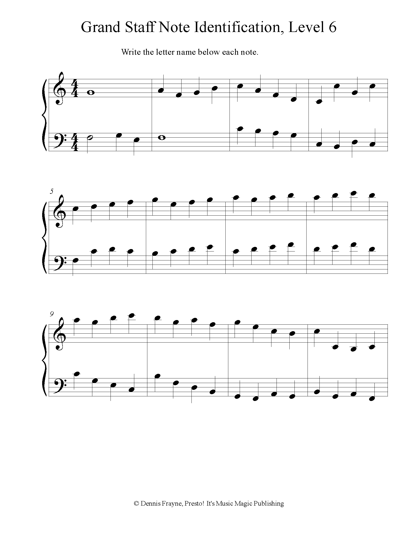 FREE Printable Music Note Naming Worksheets Presto It s Music Magic Publishing FREE Printable Music Note Naming Worksheets Presto It s Music Magic Publishing