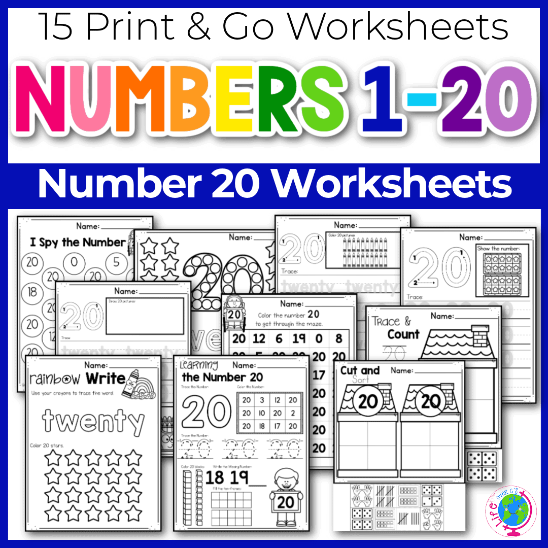 Free Kindergarten Number Recognition Worksheets