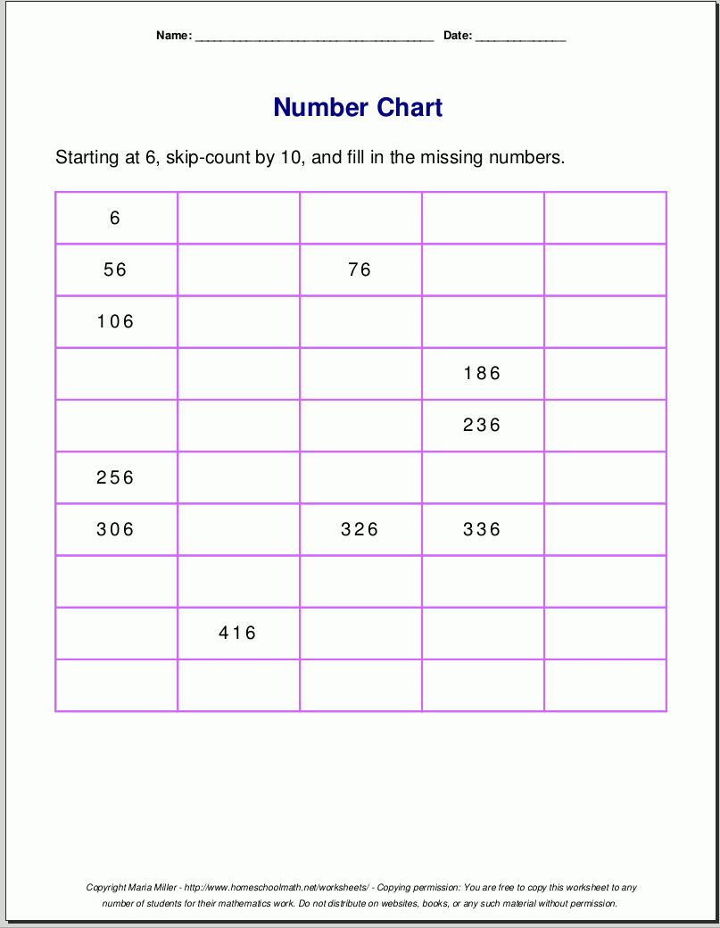 Free Printable Number Charts And 100 charts For Counting Skip Free Printable Number Charts And 100 charts For Counting Skip
