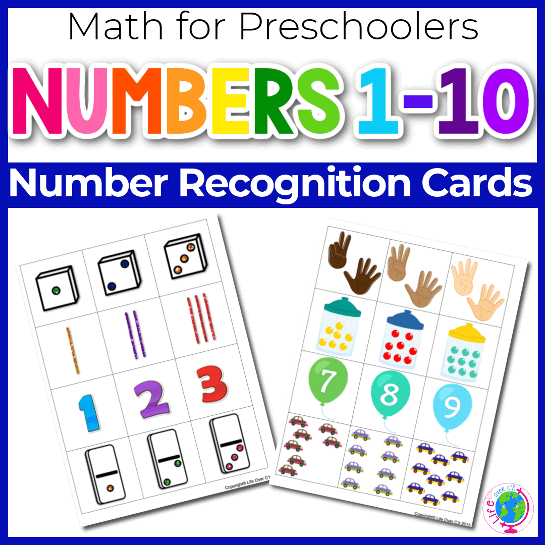 Free Printable Number Recognition Matching Cards For 1 10 Free Printable Number Recognition Matching Cards For 1 10