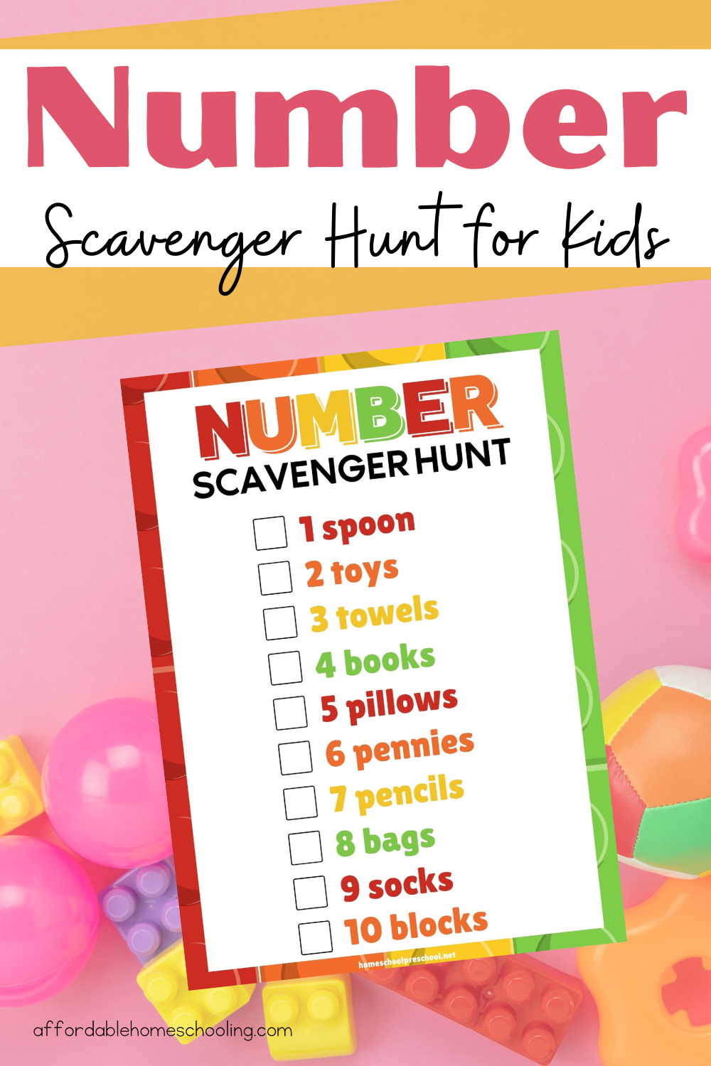 Free Printable Number Scavenger Hunt For Preschoolers Free Printable Number Scavenger Hunt For Preschoolers