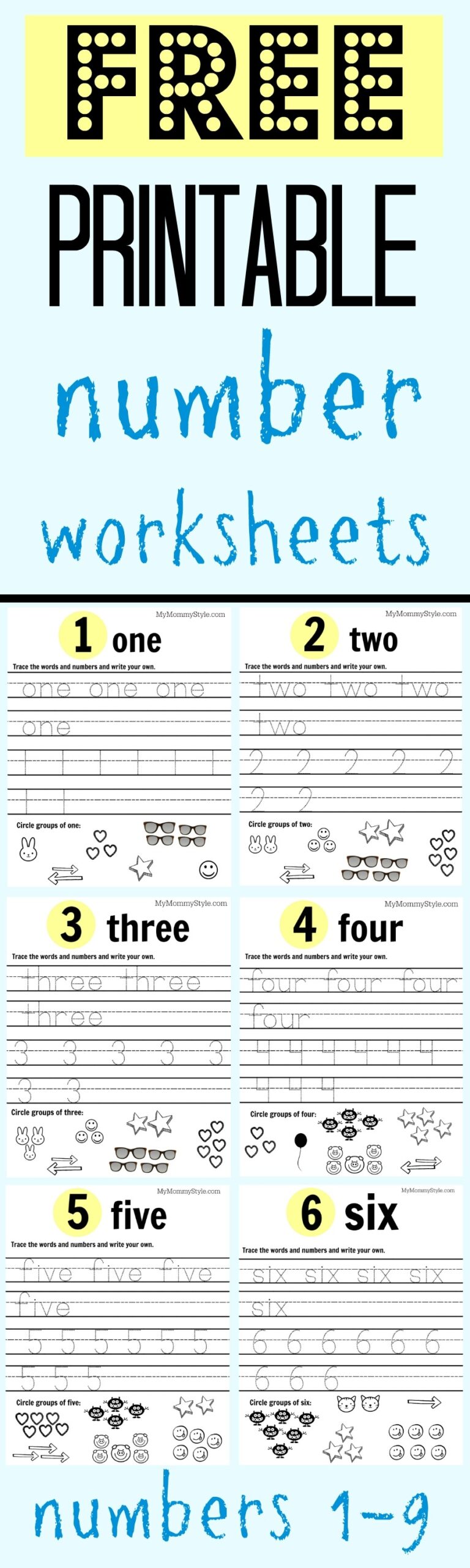 Free Printables Preschool Numbers