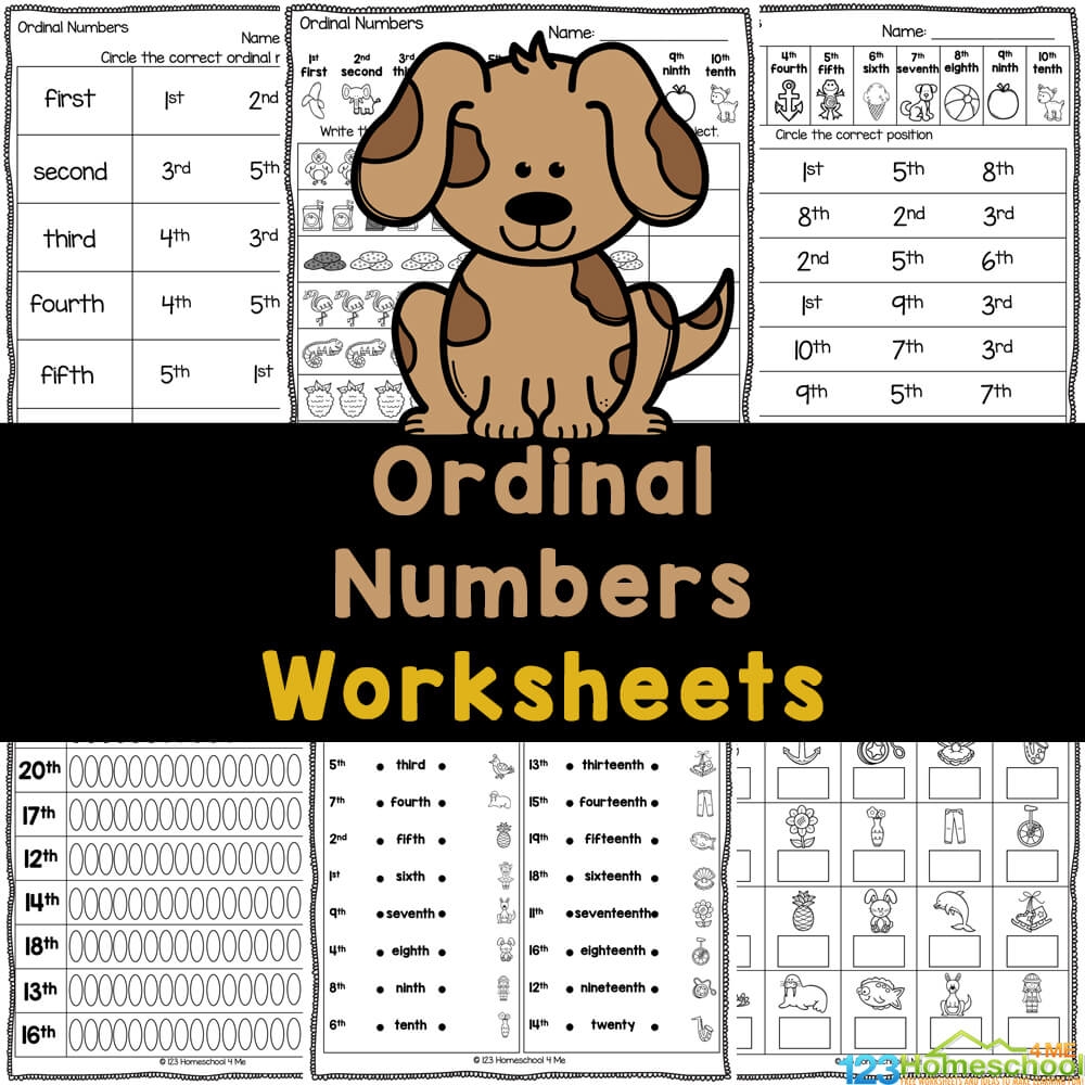 FREE Printable Ordinal Numbers 1 20 Worksheets For Grade 1