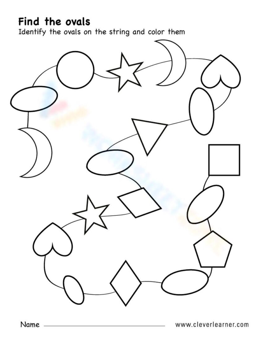 Free Printable Oval Worksheets For Preschool Worksheets Library