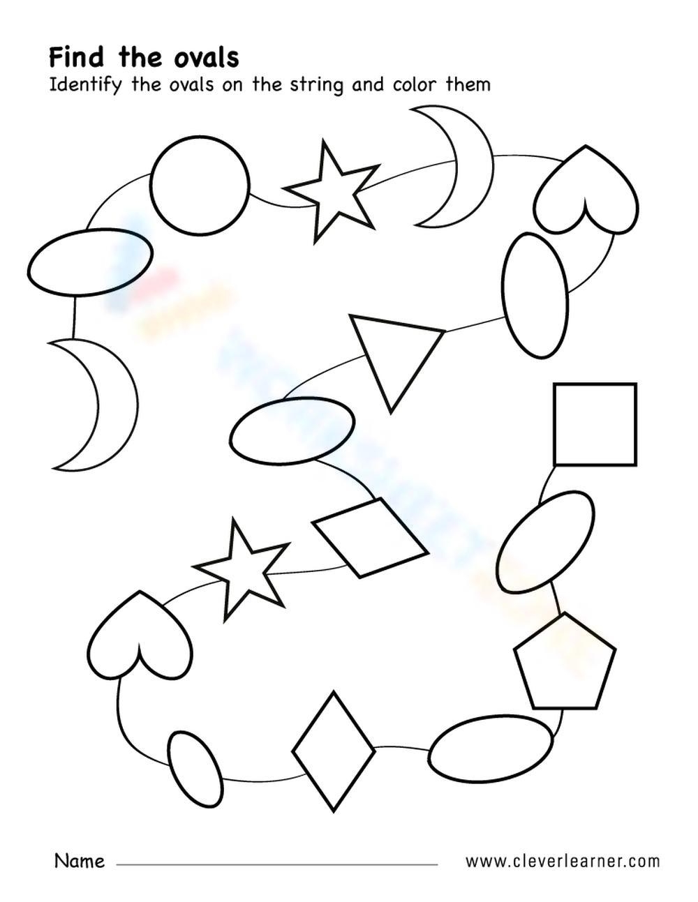 Free Printable Oval Worksheets For Preschool Worksheets Library