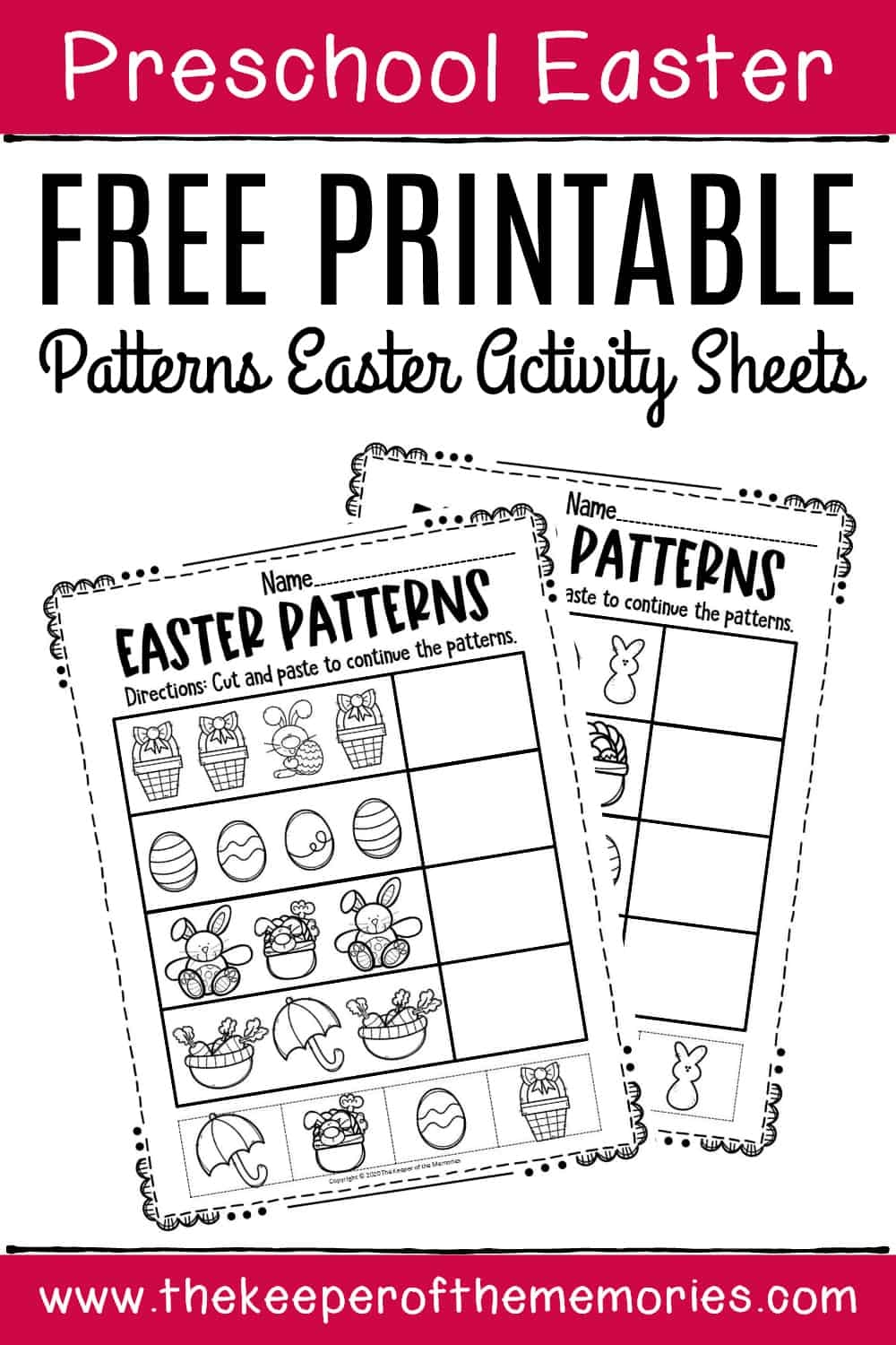 Free Printable Patterns Easter Activity Sheets The Keeper Of The Memories