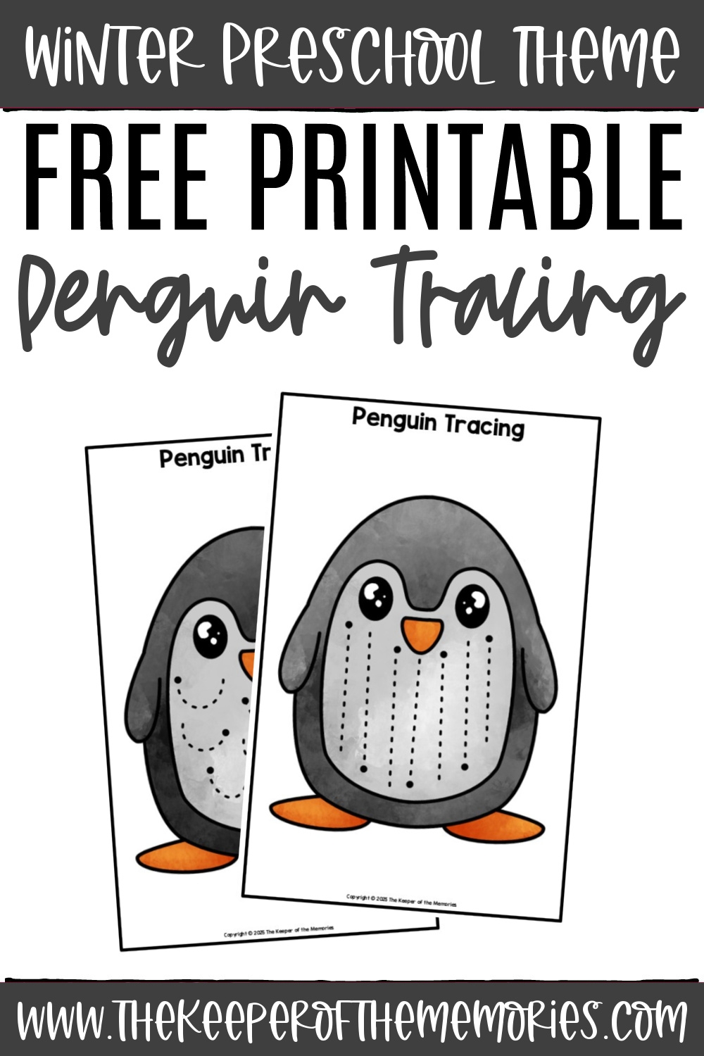 Free Printable Penguin Tracing Activity The Keeper Of The Memories Free Printable Penguin Tracing Activity The Keeper Of The Memories
