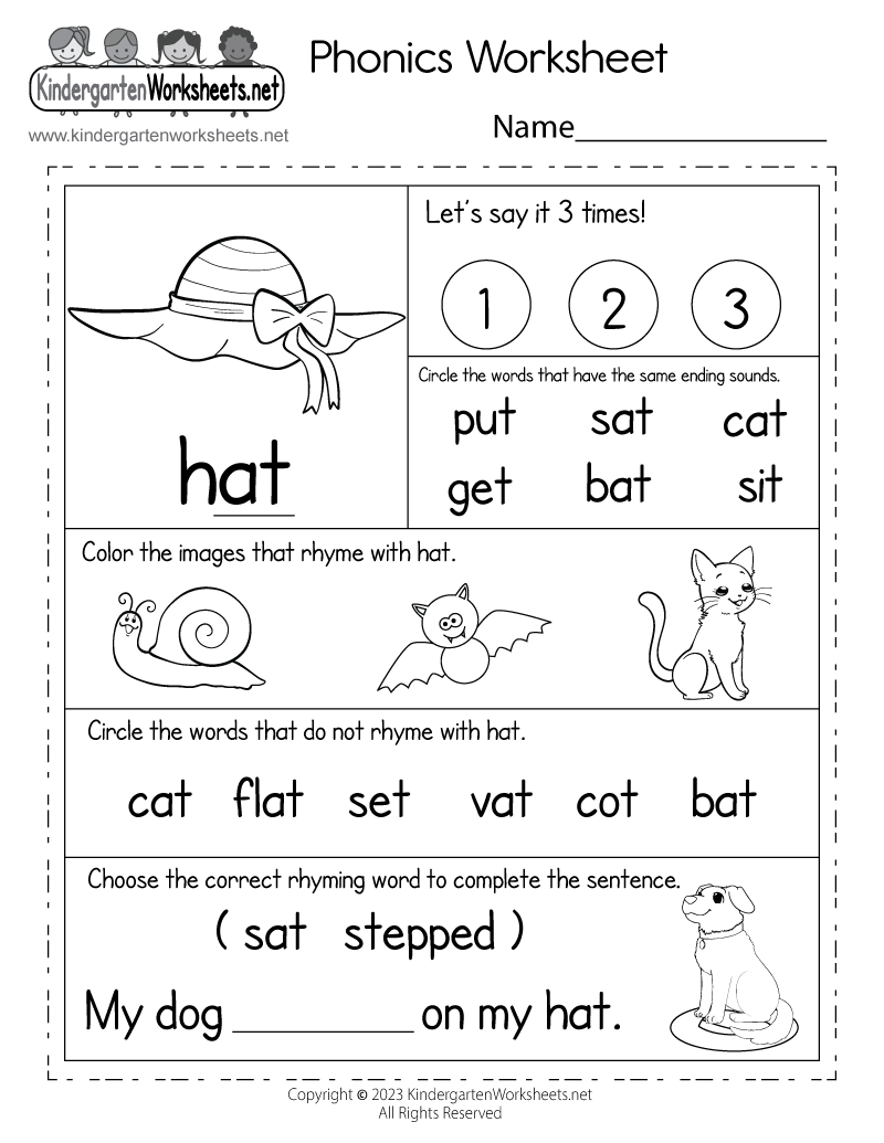 Printable Digraph Worksheets