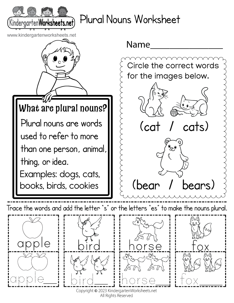 Free Printable Plural Nouns Worksheet Free Printable Plural Nouns Worksheet