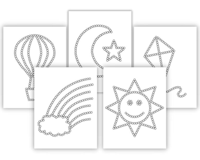 Free Printable Q Tip Painting Templates The Craft at Home Family