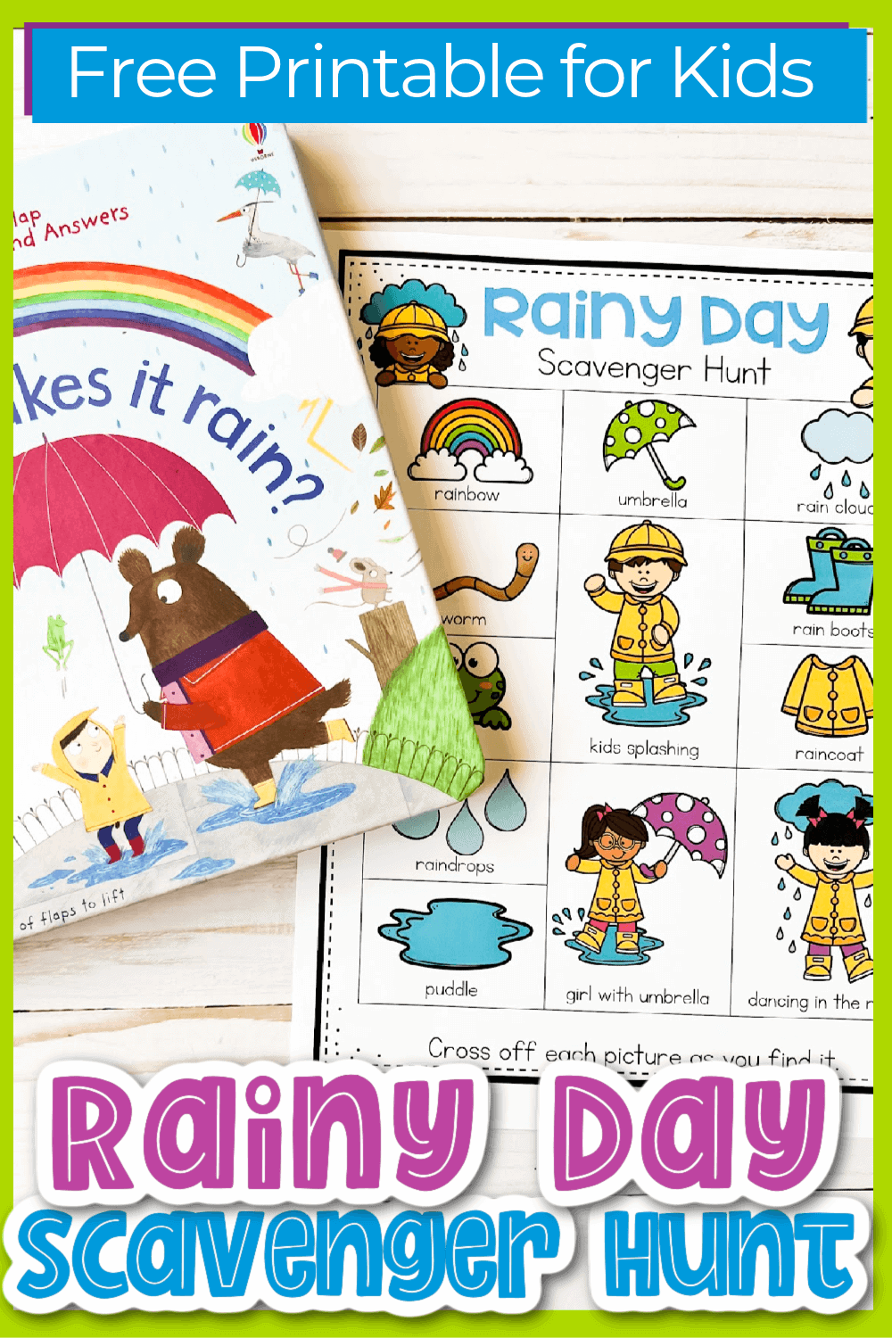 Free Printable Rainy Day Scavenger Hunt For Kids Free Printable Rainy Day Scavenger Hunt For Kids