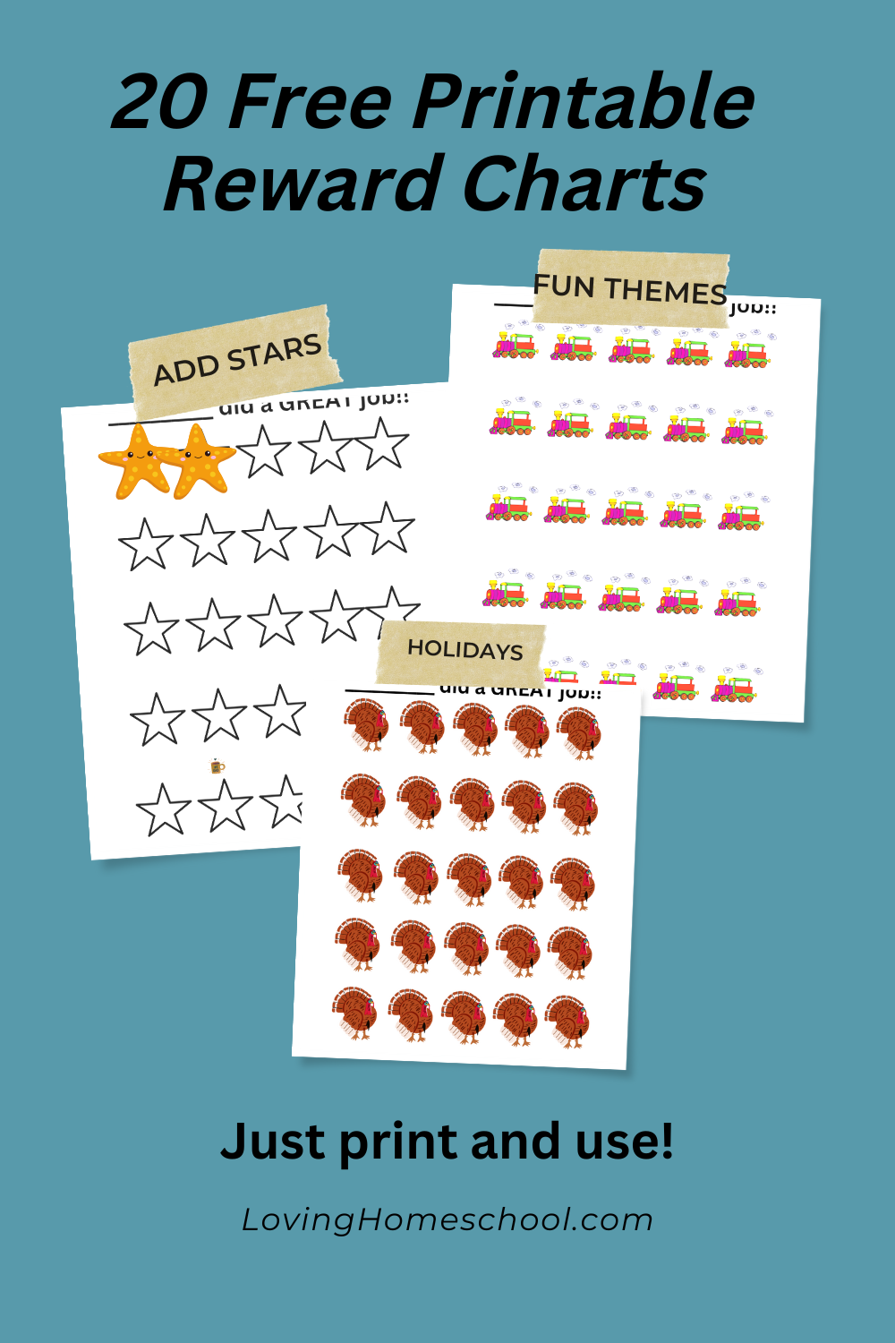 Free Printable Sticker Charts For Preschoolers