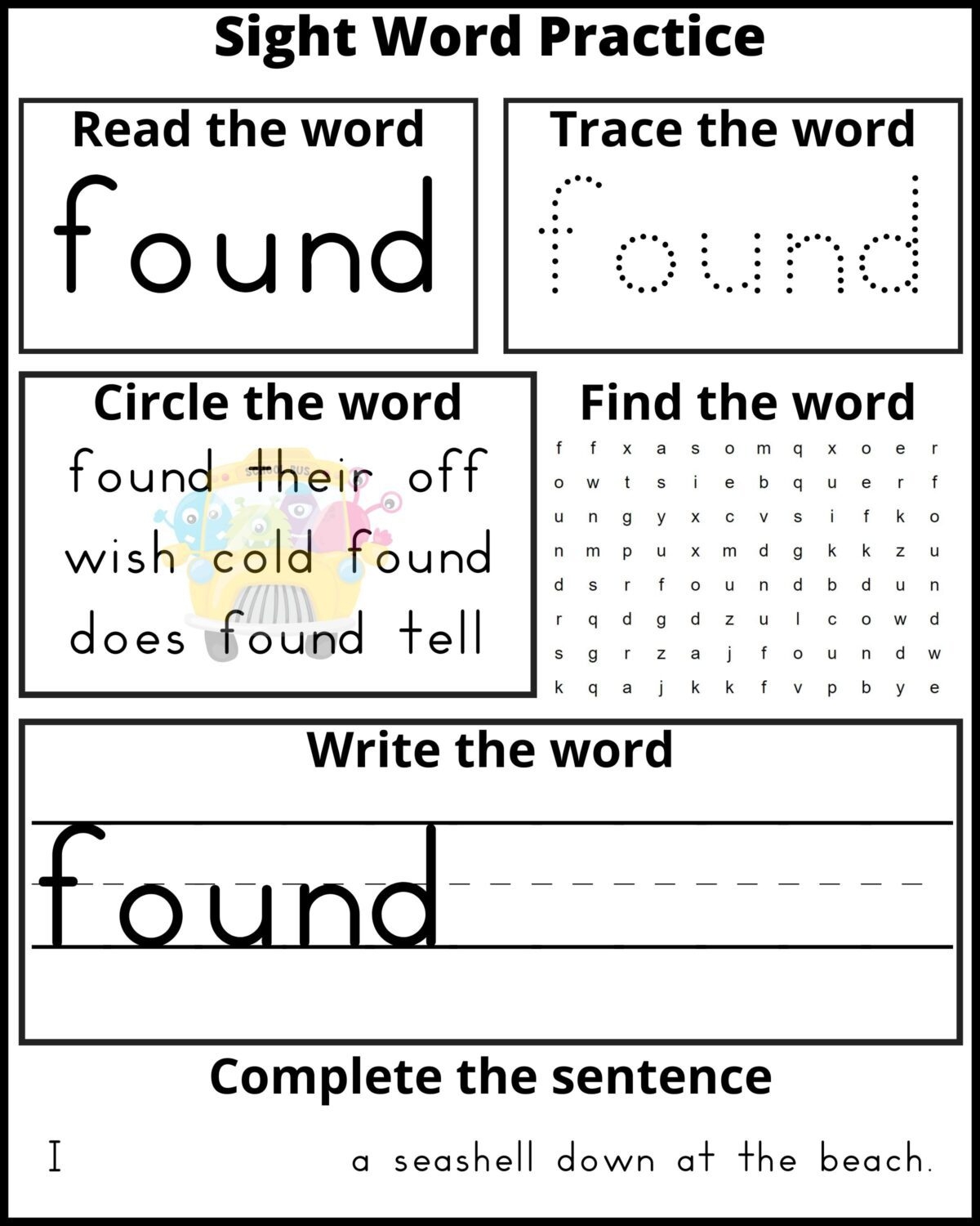 Dolch Words Printable Worksheets
